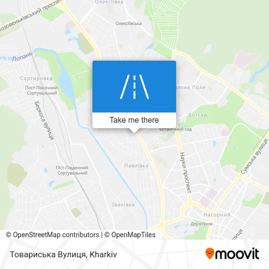 Карта Товариська Вулиця