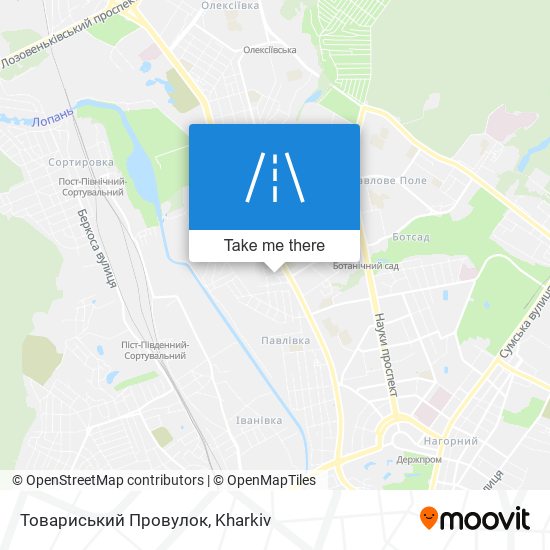 Товариський Провулок map