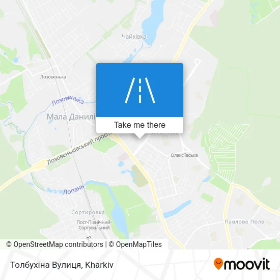 Карта Толбухіна Вулиця