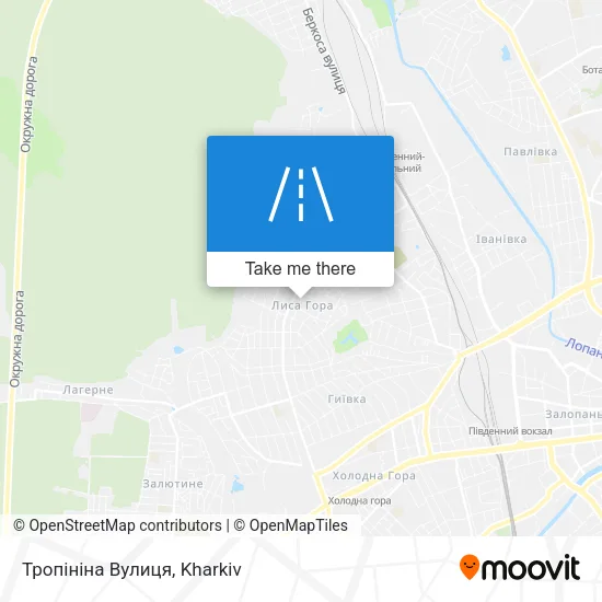 Карта Тропініна Вулиця