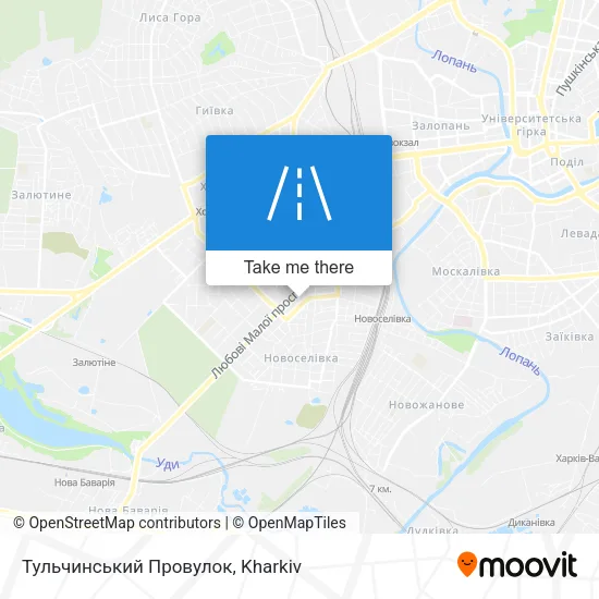Карта Тульчинський Провулок