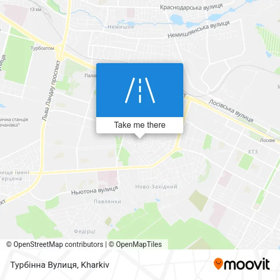 Карта Турбінна Вулиця