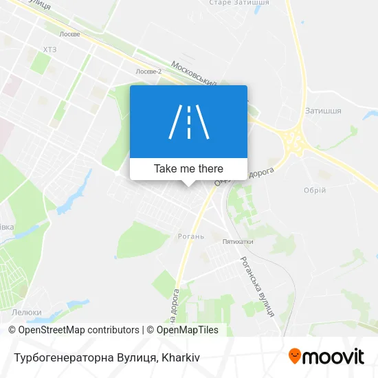 Карта Турбогенераторна Вулиця