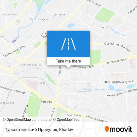 Карта Туркестанський Провулок