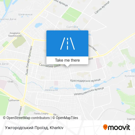 Карта Ужгородський Проїзд