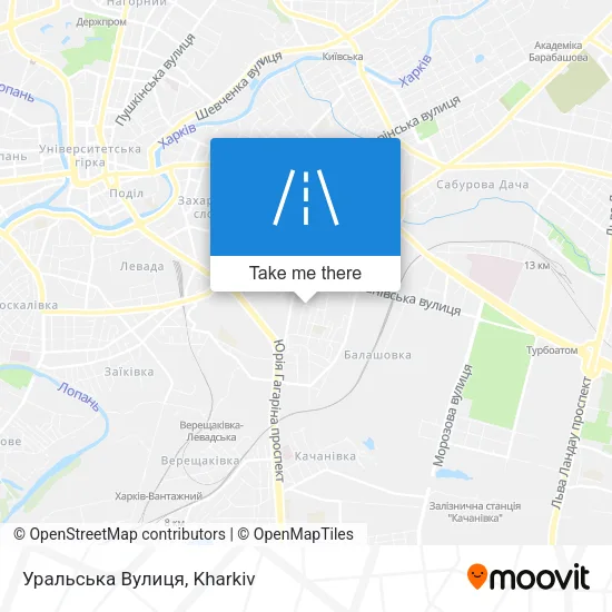 Карта Уральська Вулиця