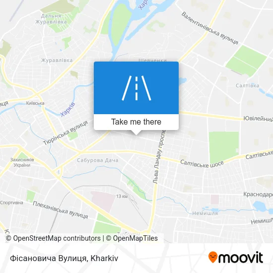 Карта Фісановича Вулиця