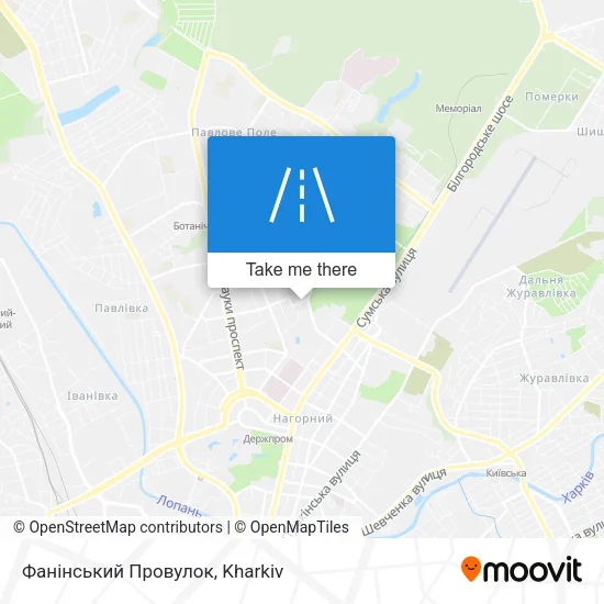 Карта Фанінський Провулок