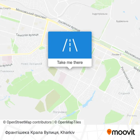 Карта Франтішека Крала Вулиця