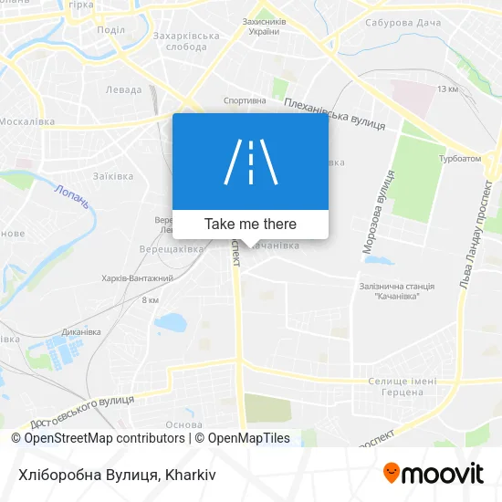 Карта Хліборобна Вулиця