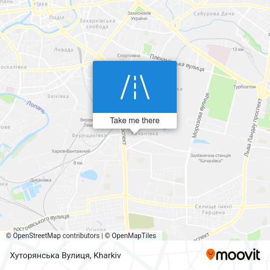 Хуторянська Вулиця map