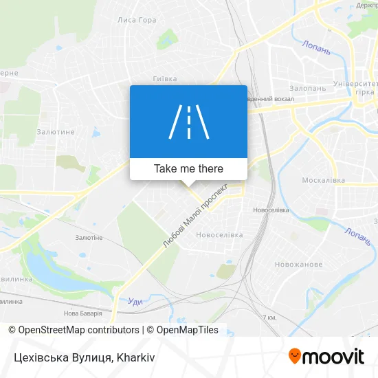 Карта Цехівська Вулиця