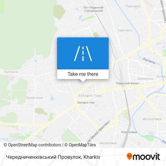Карта Чередниченківський Провулок