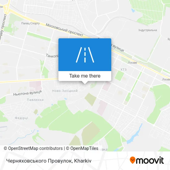 Карта Черняховського Провулок