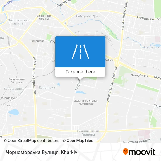 Карта Чорноморська Вулиця