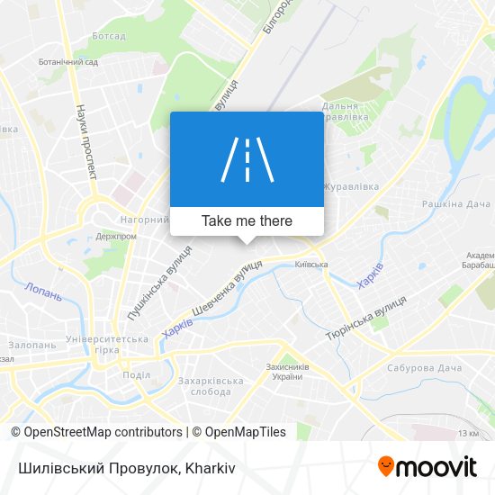 Карта Шилівський Провулок