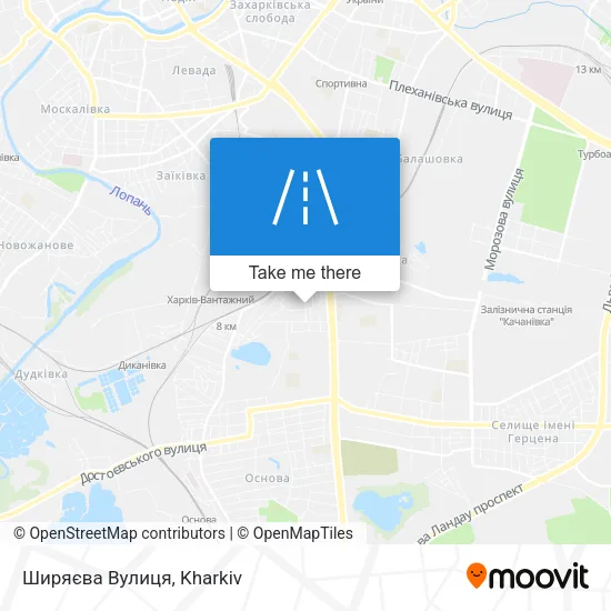 Карта Ширяєва Вулиця
