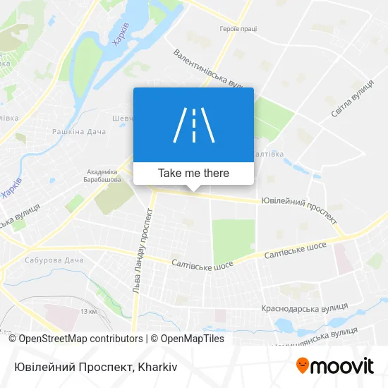 Карта Ювілейний Проспект