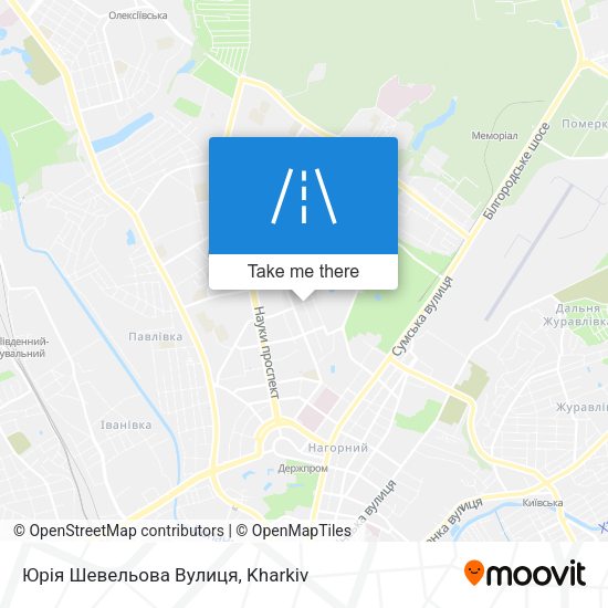 Юрія Шевельова Вулиця map