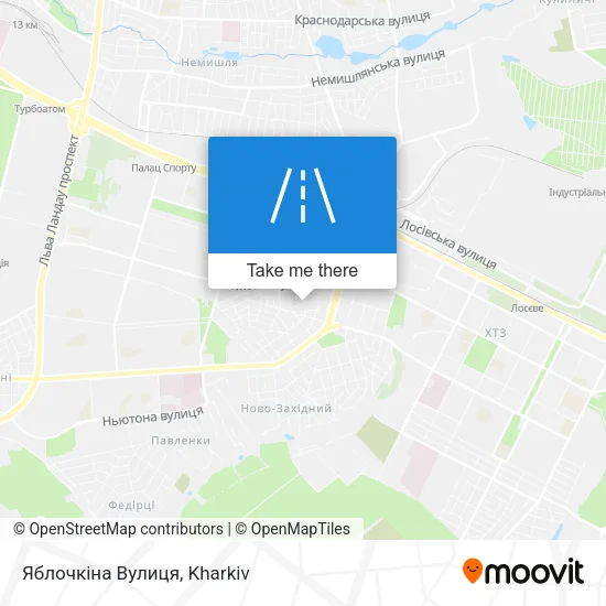 Карта Яблочкіна Вулиця