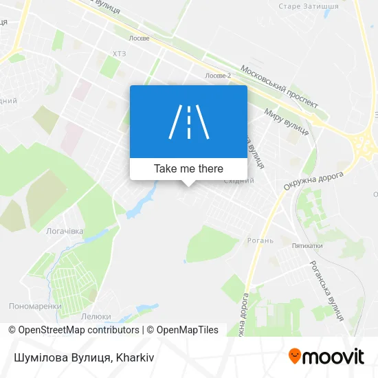 Карта Шумілова Вулиця