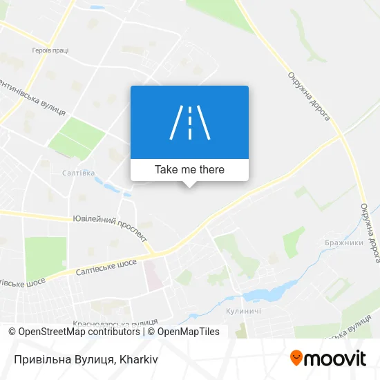 Карта Привільна Вулиця