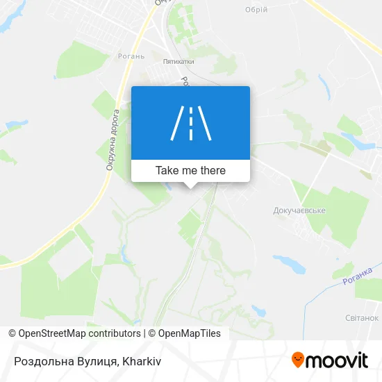 Карта Роздольна Вулиця