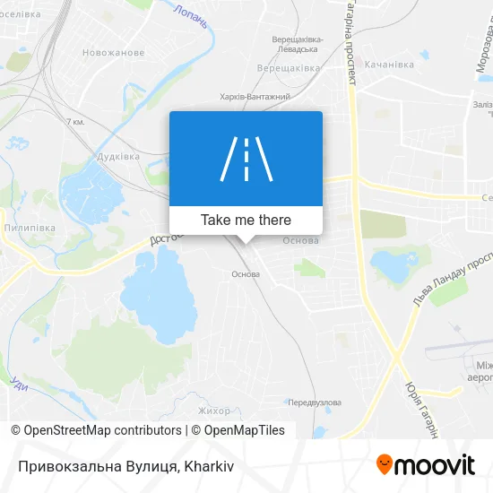 Карта Привокзальна Вулиця