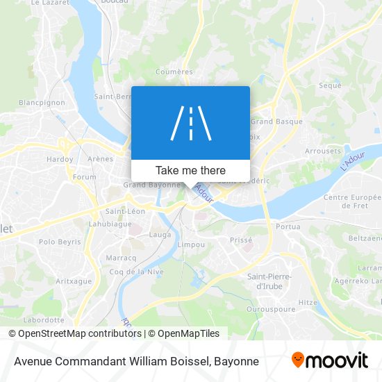 Mapa Avenue Commandant William Boissel