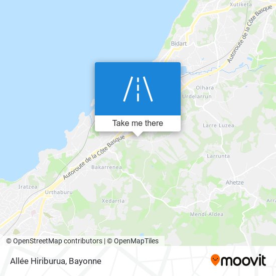 Mapa Allée Hiriburua