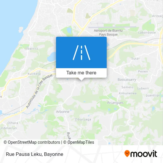 Rue Pausa Leku map