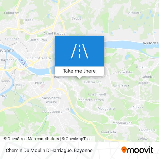 Mapa Chemin Du Moulin D'Harriague