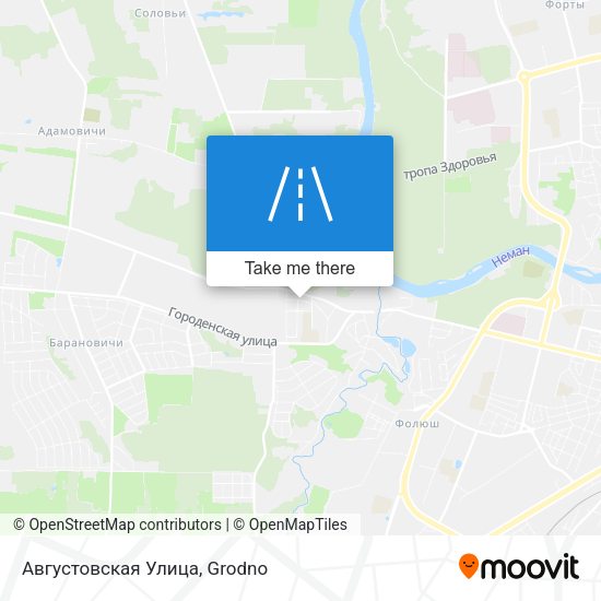 Августовская Улица map