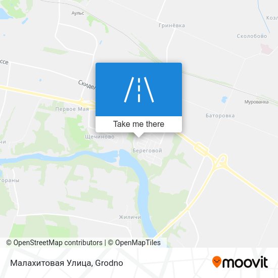 Малахитовая Улица map