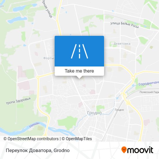 Переулок Доватора map