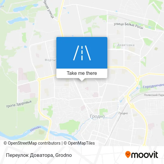 Переулок Доватора map