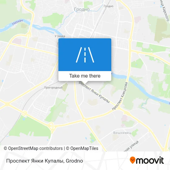 Проспект Янки Купалы map