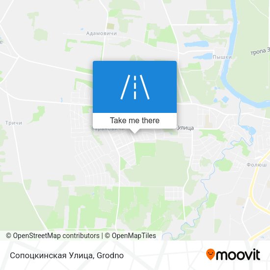 Сопоцкинская Улица map