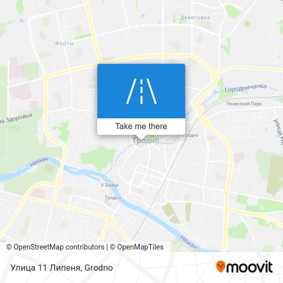 Улица 11 Липеня map