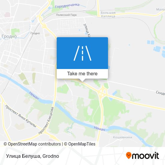 Улица Белуша map