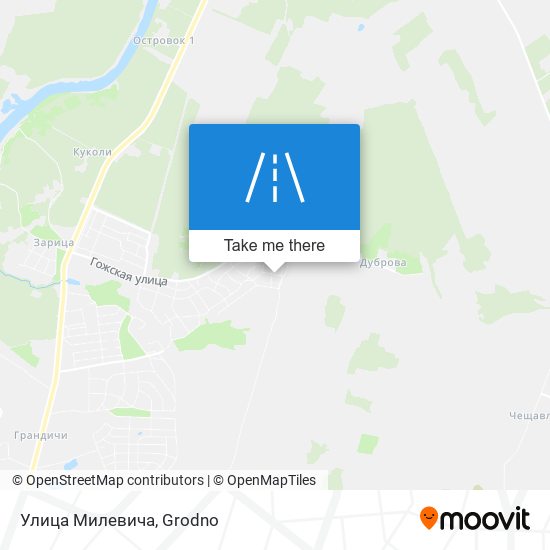 Улица Милевича map