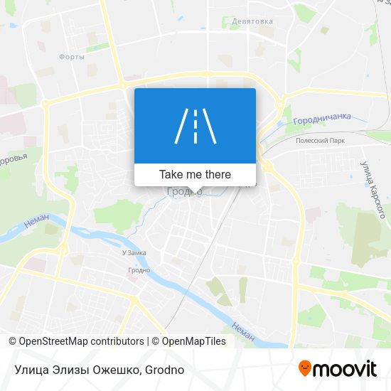 Улица Элизы Ожешко map
