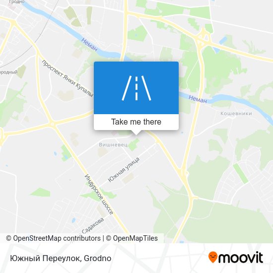 Южный Переулок map