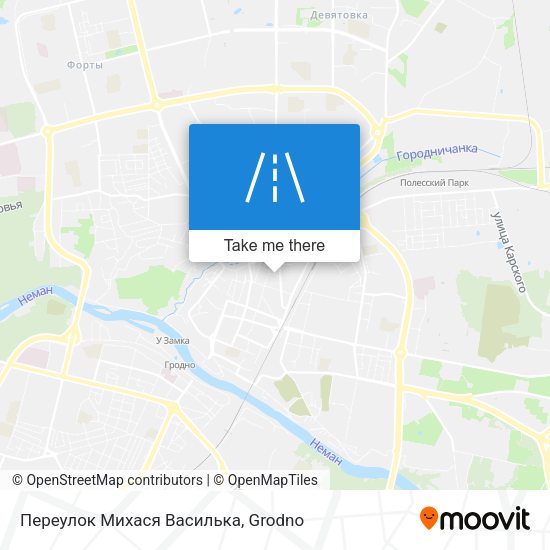 Переулок Михася Василька map
