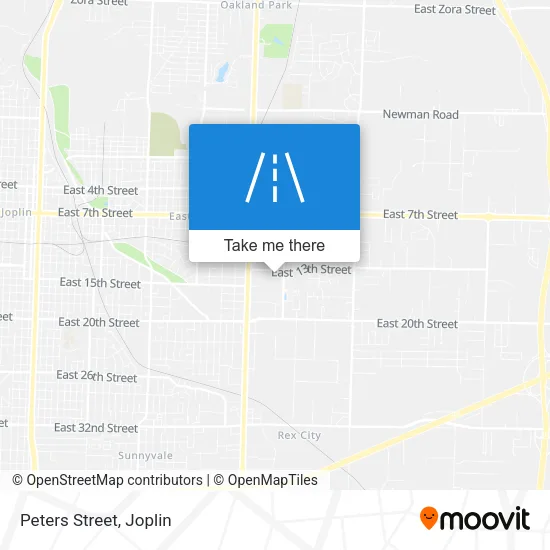 Peters Street map