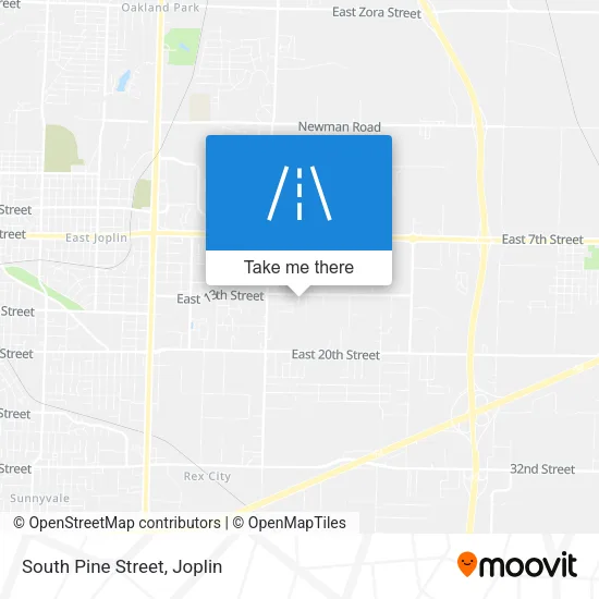 South Pine Street map