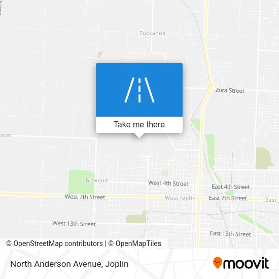 North Anderson Avenue map