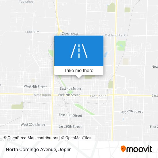 North Comingo Avenue map