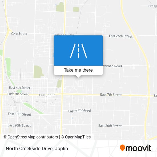 North Creekside Drive map