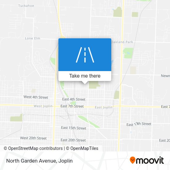 North Garden Avenue map